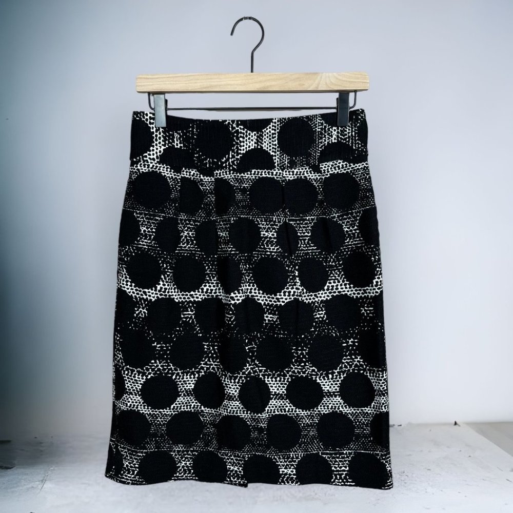 Banana Republic NWT Women’s Black & White Polka Dot Pleated Pencil Skirt Size 4